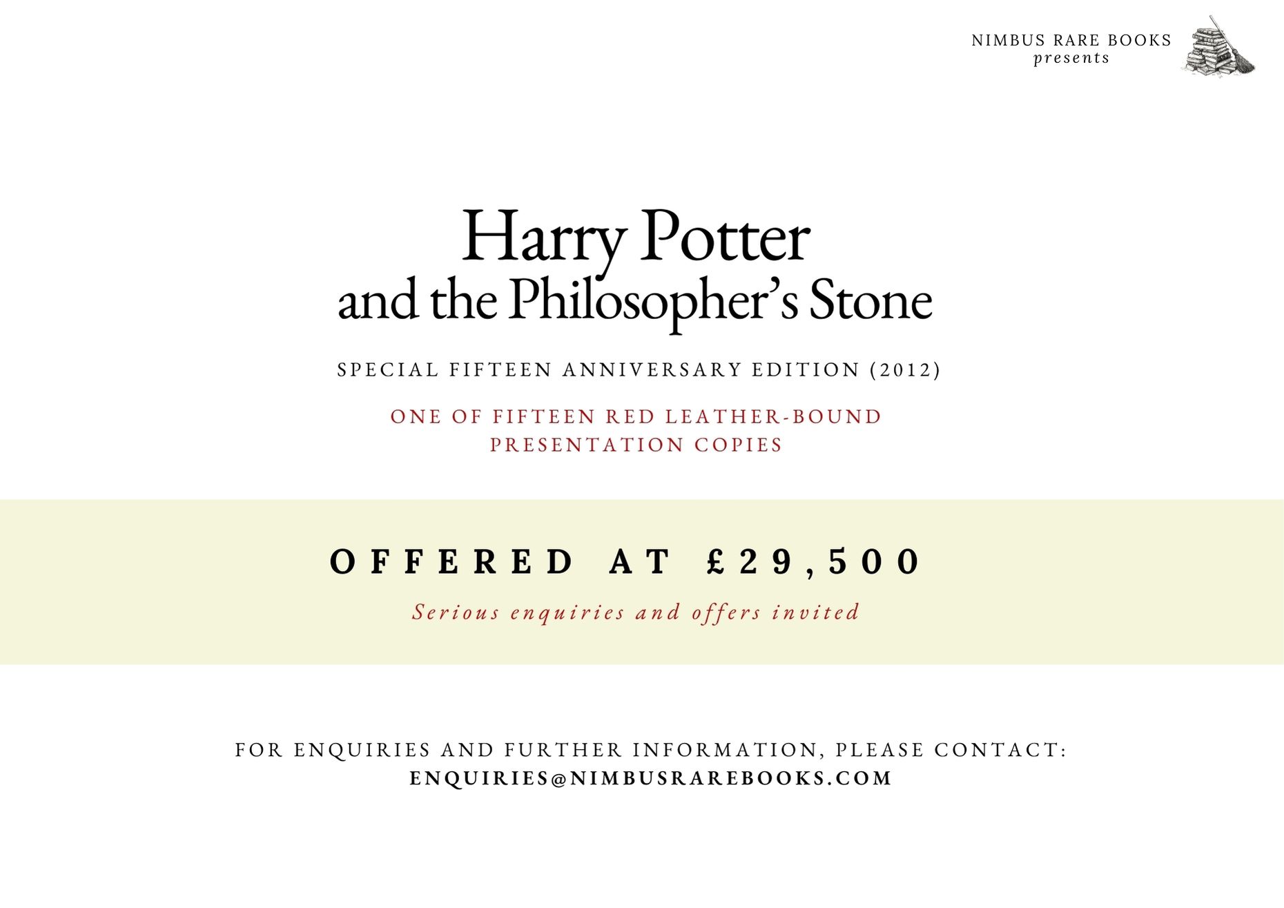 Harry Potter and the Philosopher's Stone — Special fifteen aniversary edition, 2012