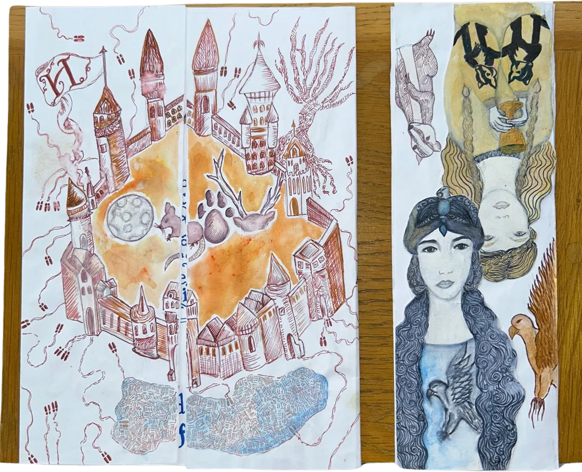 Competition entry: hand-drawn Hogwarts castle